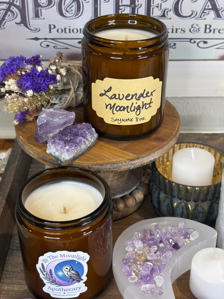 Lavender Moonlight 8 oz. Soy Wax Apothecary Candle