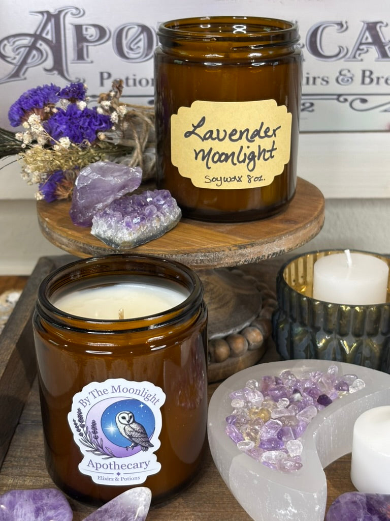 Lavender Moonlight 8 oz. Soy Wax Apothecary Candle