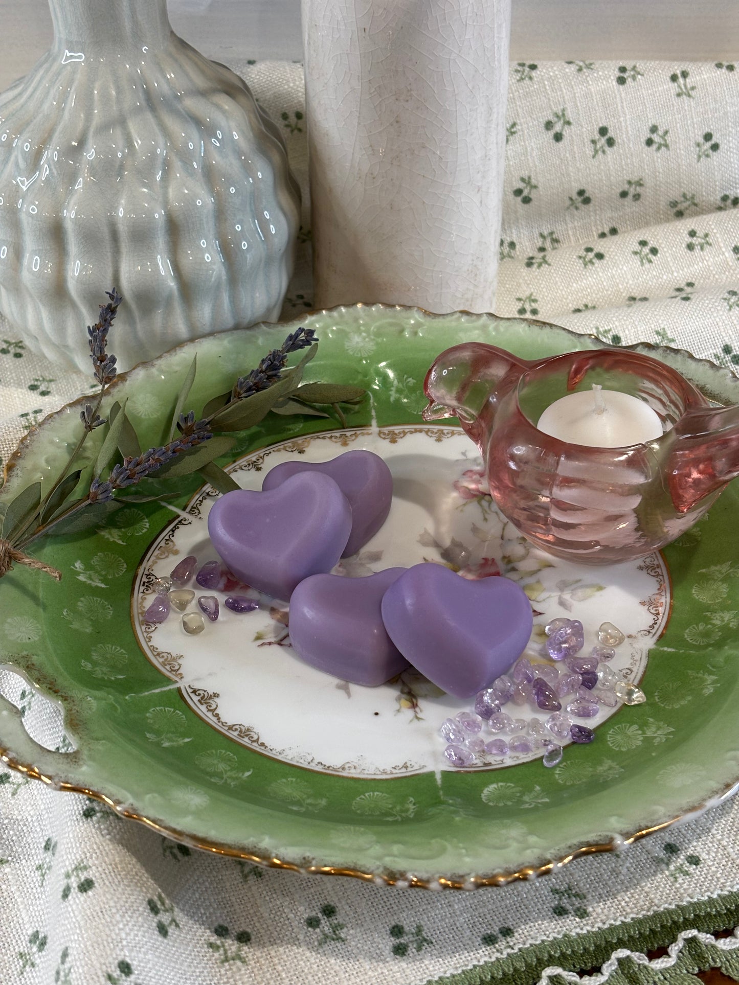Love Potion Soap Collection: Amethyst Mini Heart Trio