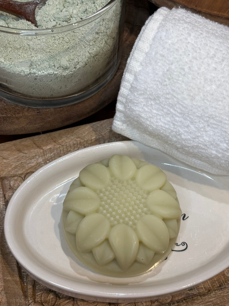 Moonlight Garden Collection: Sunspell Blossom - French Green Clay Soap (palm oil free)