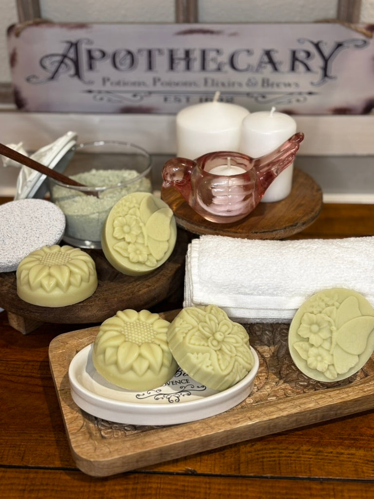 Moonlight Garden Collection: Sunspell Blossom - French Green Clay Soap (palm oil free)