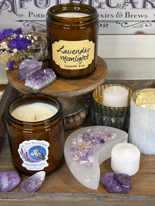 Lavender Moonlight 8 oz. Soy Wax Apothecary Candle